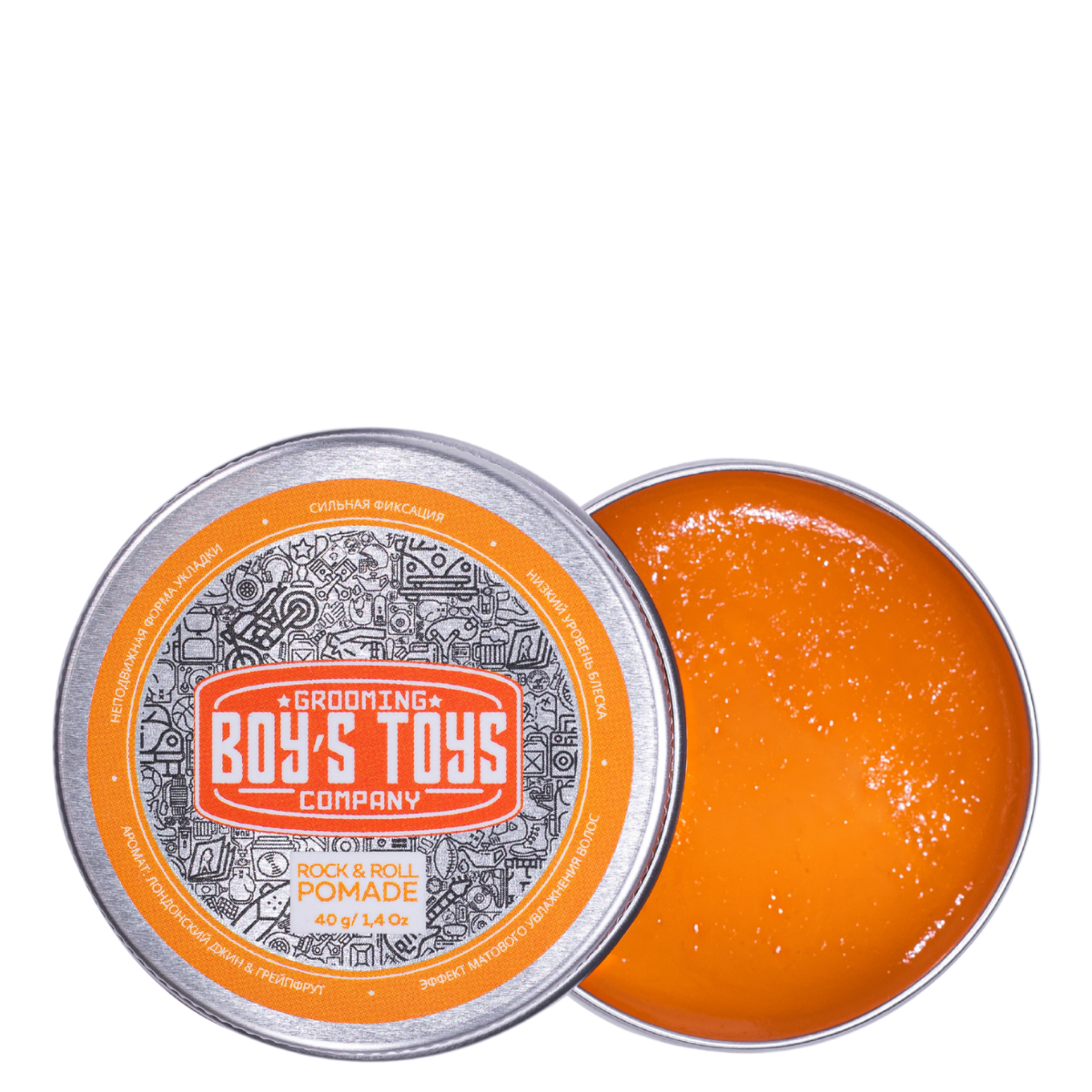 Помада сильной фиксации Boy's Toys Rock & Roll Pomade, 40 г